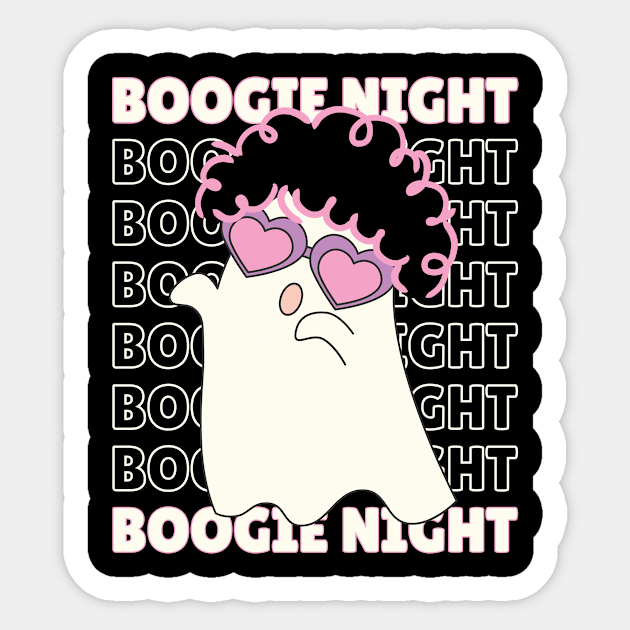 Boogie Night Cute Halloween For Women Sticker by The WYLD Tribe